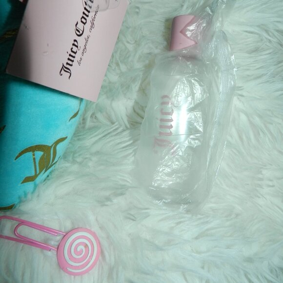 Juicy Couture Cosmetic Makeup Case Travel Velour Bag Blue Turquoise🆕📦🏃🏻💨🚚 - Picture 9 of 16